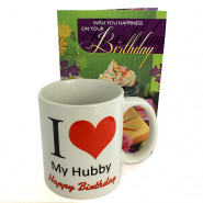 Hubby's Mug - Happy Birthday Personalized Photo Mug and Card