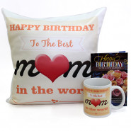 Best Mom - Happy Birthday Personalized Photo Cushion, Happy Birthday Personalized Photo Mug and Card
