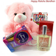 Celebration Charlie - Charlie White Perfume, Mini Celebrations, Teddy 10 inches