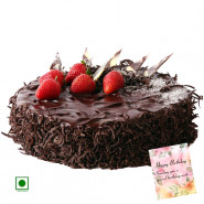 1.5 Kg Chocolate Cake (Eggless) & Card