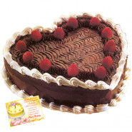 Black Forest Heart Shaped Cake 2 kg & Card