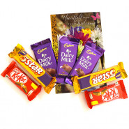 A Little Love - 3 Dairy Milk, 2 Five Star, 2 Kit Kat and Card