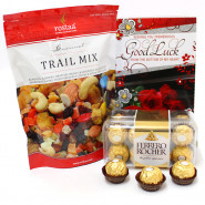 Couthy Treat - Rosta Trail Mix 340 gms, Ferrero Rocher 16 Pcs and Card