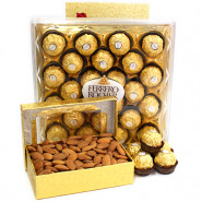 Smitten - Almonds, Ferrero Rocher 24 Pcs and Card