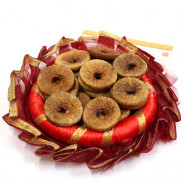 Fig Thali - Anjeer in Decorative Thali and Card