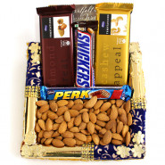 Marvellous Hamper - Almonds, 2 Temptations, Snickers, Perk and Card