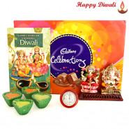 Joyous Fest - Cadbury Celebrations, Lakshmi Ganesha Idols with 4 Diyas and Laxmi-Ganesha Coin
