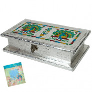 Silver Meenakari Articulous Box