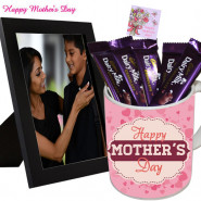 Mug N Milky - Mother's Day Personalized Mug, 5 Dairy Milk 7 gms, Photo Frame and Card