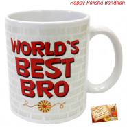 World's Best Bro Personalized Mug (Rakhi & Tika NOT Included)