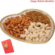 Wonderful Gift Tray - Assorted Dryfruits 300 gms in a Tray (Rakhi & Tika NOT Included)