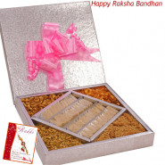 Perfect Gift Box - Kaju Katli 500 gms, Namkeen 500 gms (Rakhi & Tika NOT Included)