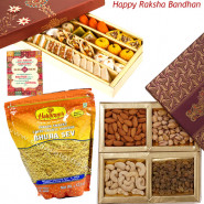 Your Gift - Kaju Mix, Assorted Dryfruits, 1 Haldiram Namkeen Pack (Rakhi & Tika NOT Included)