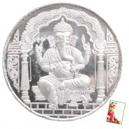 Silver Ganesh Coin (20 Grams)