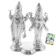 Silver Lakshmi Narayan Idol