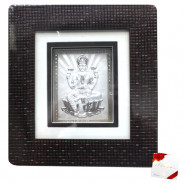 Silver Laxmi Decorative Frame (10 inch X 9.5 inch)