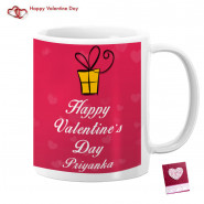 Happy Valentines Day Personalized Mug & Valentine Greeting Card