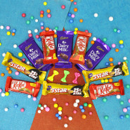Box of Chocolates - 4 Kit Kat, 3 Cadbury Dairy Milk, 3 Five Star and Card