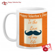 To the Love of My Life Happy Valentines Day Personalized Mug & Valentine Greeting Card