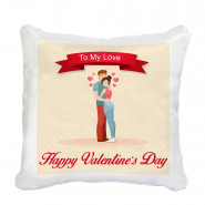 To My Love Happy Valentines Day Personalized Cushion & Valentine Greeting Card