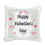 Cute Happy Valentines Day Personalized Cushion & Valentine Greeting Card