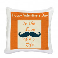 To The Love of My Life Happy Valentines Day Personalized Cushion & Valentine Greeting Card