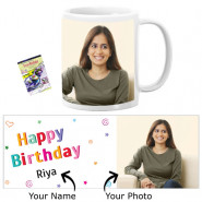 Happy Birthday Personalized Mug & Card