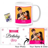 Happy Birthday Bro Personalized Mug & Card
