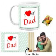 I Love My Dad Personalized Mug & Card