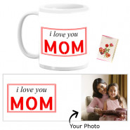 I Love You Mom Personalized Mug & Card