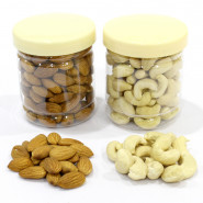 Almond and Cashew in Reusable Containers and Card