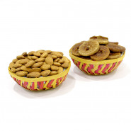 Almond and Anjeer in Basket and Card