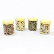 Assorted Dryfruits in Reusable Containers (4 Items - Cashew, Almond, Pista, Raisin) and Card