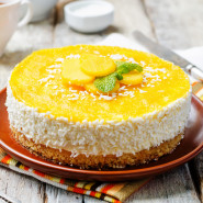 Creamy Mango Mousse Cake 1 Kg and Card