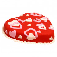 Cute Hearts Fondant Cake 2 Kg and Card