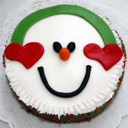 Smily Hearts Fondant Cake 1 Kg and Card