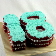 Double Number Cake 4 Kg and Card (Choose Number)