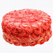Pink Rose Cake 1 Kg and Card