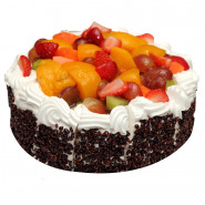 Fresh Fruit Blackforest Cake 1 Kg and Card
