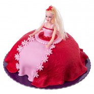 Pink Doll Cake 2 Kg and Card