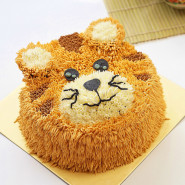 Adorable Tiger Cake 2 Kg and Card