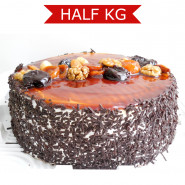 Choco Mix Dryfruits Cake 1/2 Kg and Card