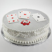 Superb Playing Cards Cake 2 Kg and Card