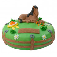 Horse Theme Cake 2 Kg and Card