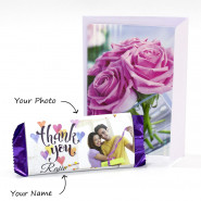 Cadbury Dairy Milk Fruit & Nut in Personalized Thank You Wrapper & Card