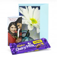 Cadbury Dairy Milk Crackle in Personalized Happy Anniversary Wrapper & Card