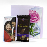 Cadbury Dairy Milk Bournville in Personalized Happy Anniversary Wrapper & Card