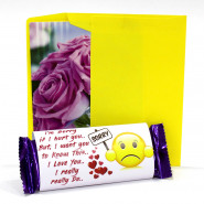 Cadbury Dairy Milk in Personalized I Am Sorry Wrapper & Card