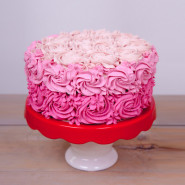Pink Rose Swirl Cake 1 Kg and Card