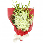 Special Surprise - 10 White Orchids Bouquet and Card